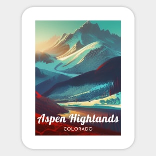 Aspen Highlands Colorado United States ski Sticker